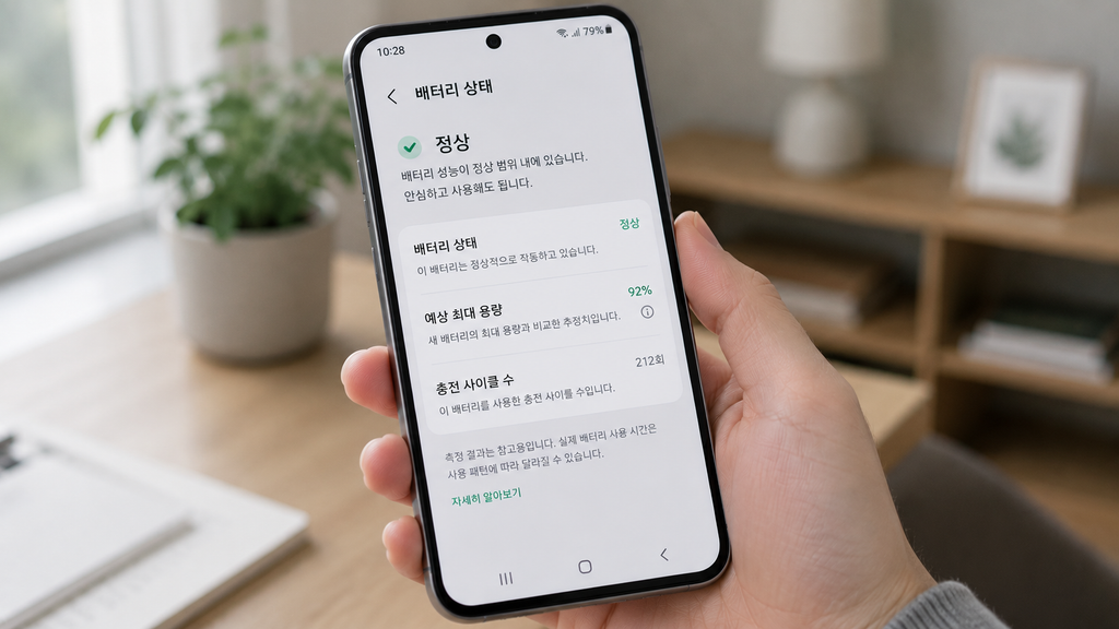 지원되는 Pixel의 배터리 상태 화면